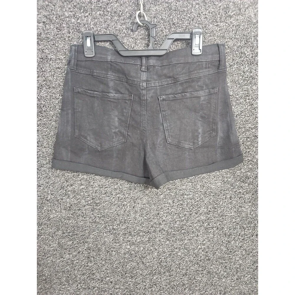 By Rewash Girls Women's Black Denim Jean Mom Shorts Sz 5 27 NWT